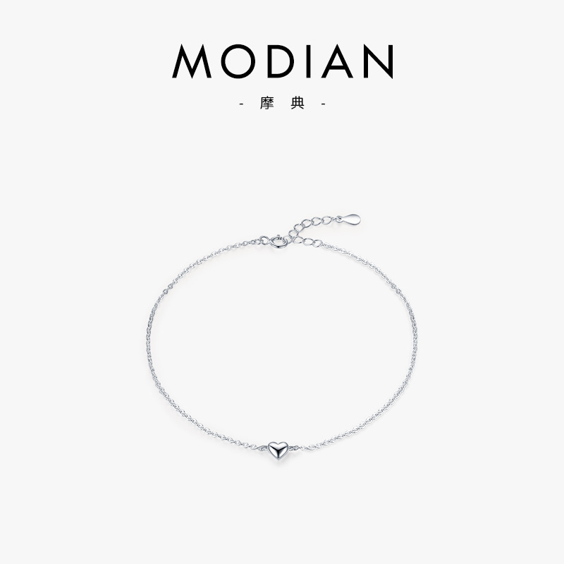s925 sterling silver simple all-match love cute girl bracelet women's minimalist luxury cross chain bracelet wholesale silver jewelry