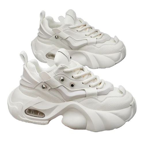 Korean-style new versatile breathable chunky-soled patchwork trendy dad shoes—popular high-rise sports and casual shoes for young people.