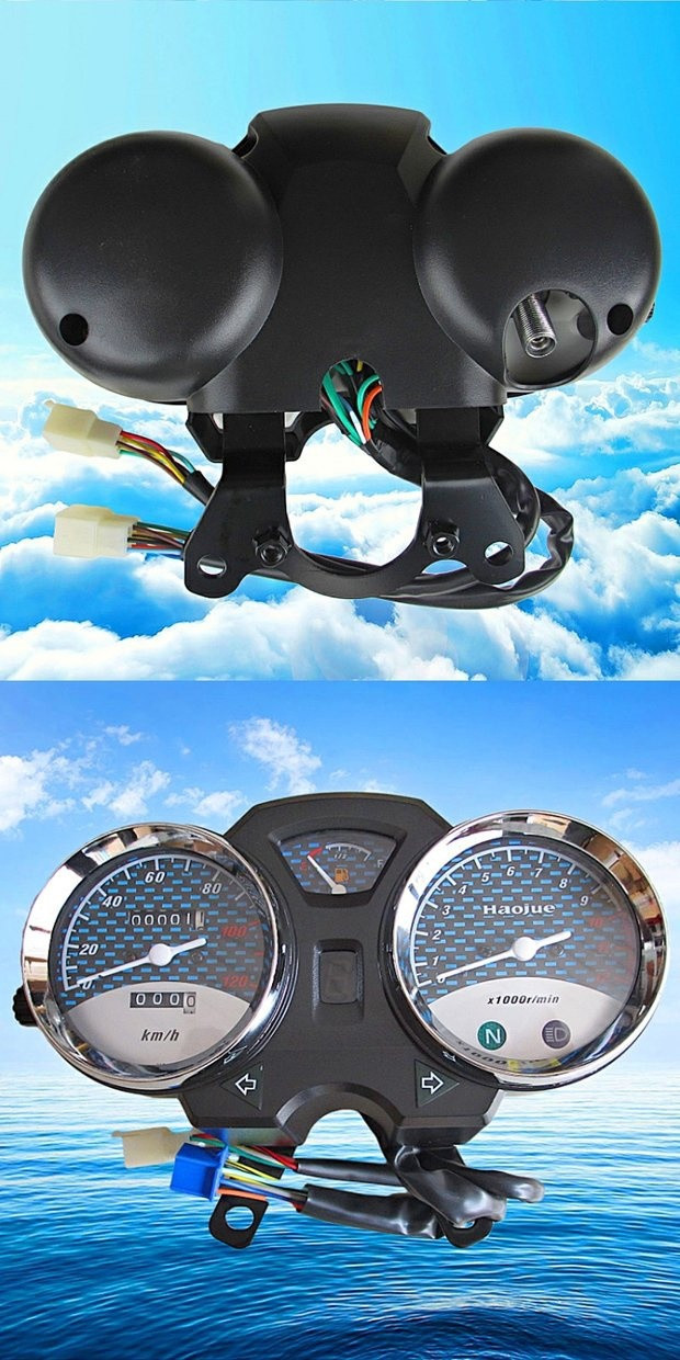 Original Prince Model Hj125-8E/8F Instrument Panel Gn125F/2F Prince Parts Modified Speedometer