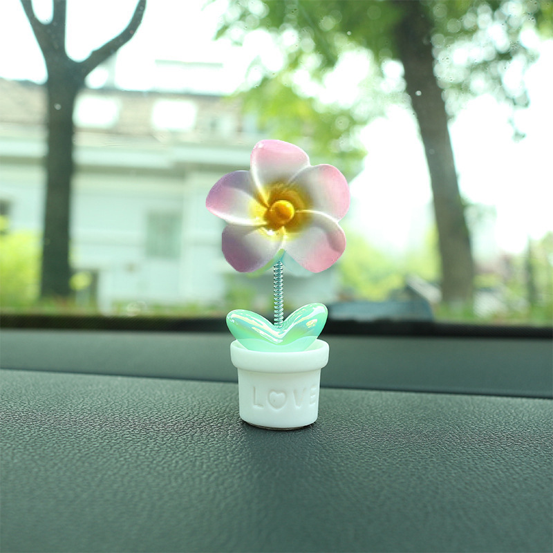 Flora creativa, huevo, adornos de automóvil, adornos de escritorio, adornos de flores lindos, adornos de resina, consola central del automóvil