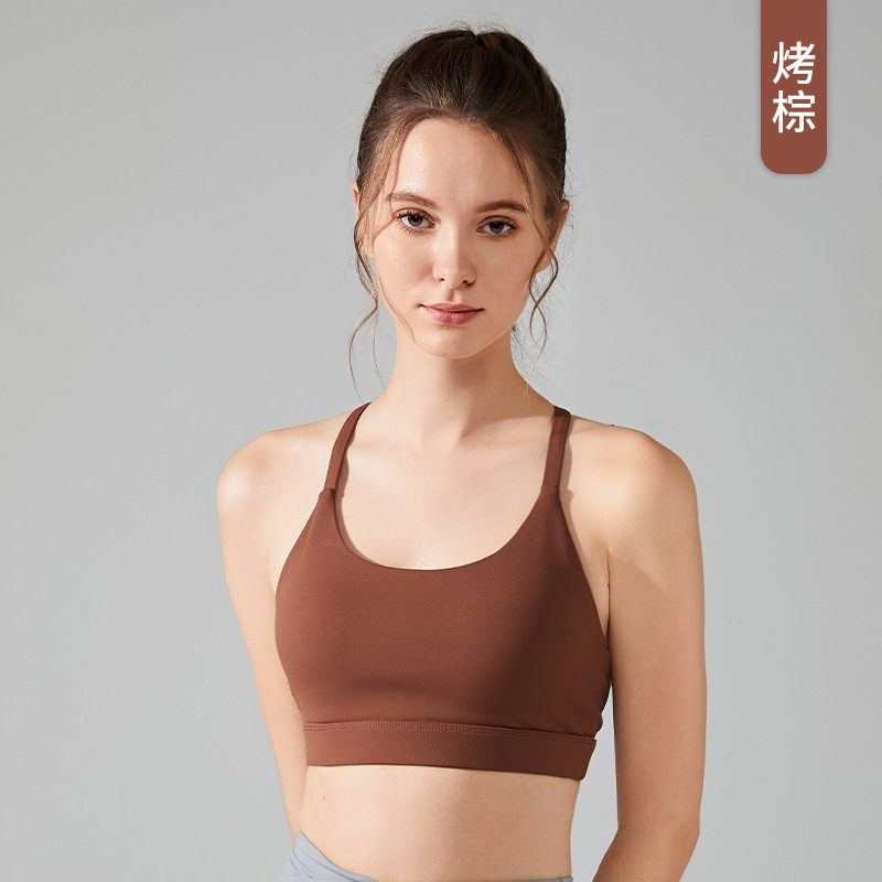 Oreja de gato ropa interior deportiva de alta resistencia a prueba de golpes Chaleco de yoga desgaste exterior push up de secado rápido transpirable belleza espalda fitness sujetador