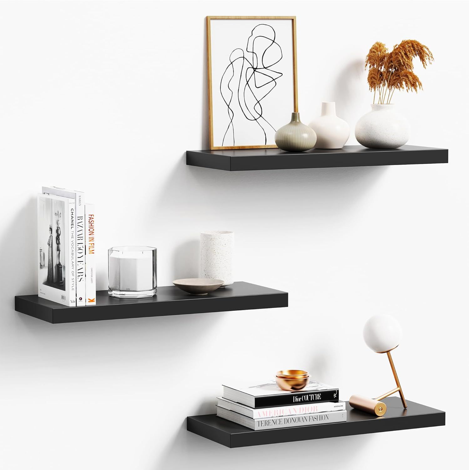 Estante de pared transfronterizo, estante de almacenamiento de acabado multicapa para baño doméstico y cocina, estante de exhibición colgante con cesta en la pared de la sala de estar