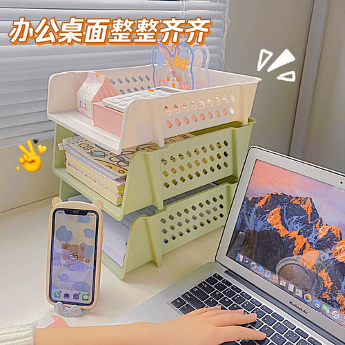 A4 file storage box office desktop organizer multifunctional student dormitory bookshelf desk storage shelf