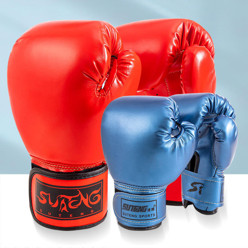 Parent-child boxing gloves [children (pearl blue) + adults (pearl red)]