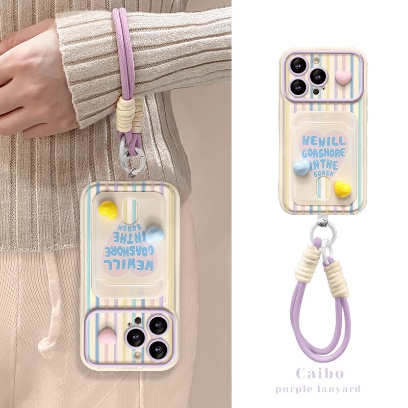 Suitable for iPhone 17 Phone Case, Apple 13 Pro Heart-Shaped Doll Card Holder with Lanyard, 16 Flip Cover Mirror, Xiaomi 15 Suitable for iPhone 17 Phone Case, Apple 13 Pro Heart-Shaped Doll Card Holder with Lanyard, 16 Flip Cover Mirror, Xiaomi 15