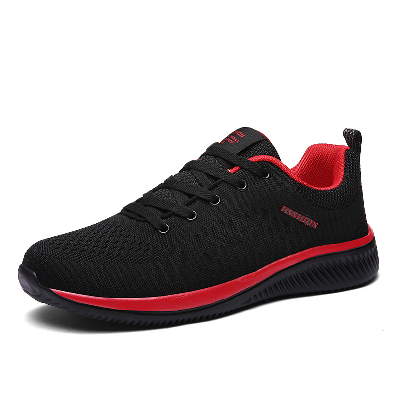 Venta directa de fábrica zapatos de hombre transfronterizos zapatos deportivos de talla extra grande 45-48 zapatos deportivos tejidos voladores de malla zapatos casuales de pareja al aire libre