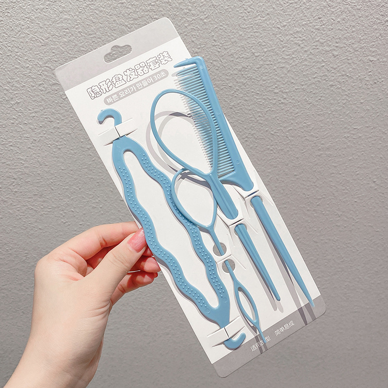 Herramientas de trenzado de cabello para niños updo pelo peinado artefacto pelo tirando pin Trenza de niña pelo desgaste del cabello tirando del pelo traje de pelo