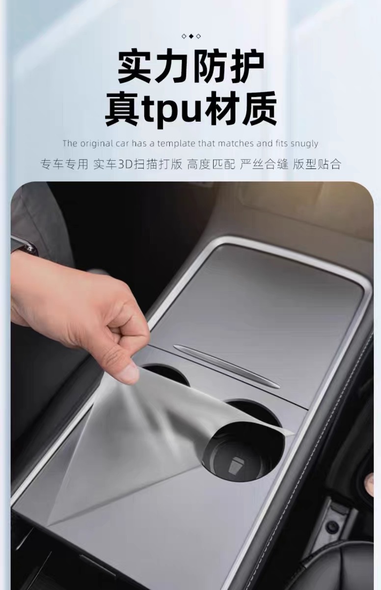 Suitable for Tesla central control screen protector, Model Y YL new version 3 interior film, protective film, car window button accessories