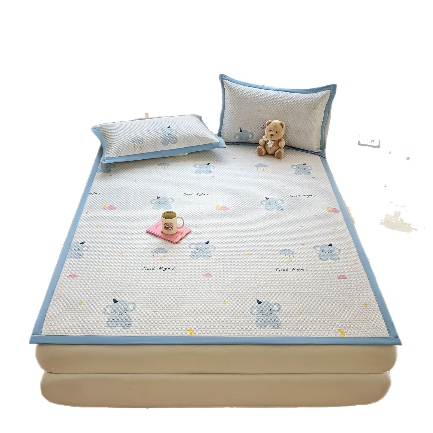 Verano A clase frijoles frijoles esterilla madre-infantil de verano lavadora de aire acondicionado esterilla dormitorio cama doble simple esterilla suave
