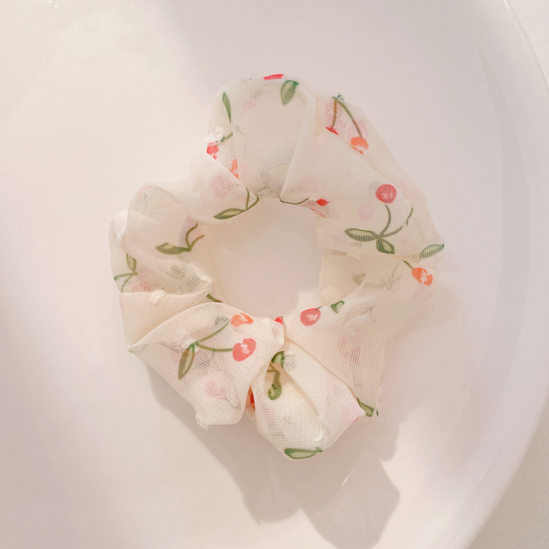 Lazo para el cabello de intestino grueso de encaje de alta calidad de Corea para mujer, banda elástica y duradera, bufanda cuadrada de todo fósforo, cuerda para la cabeza, accesorios para el cabello