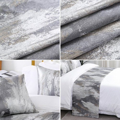 Modern simple light luxury style model room personalized B&B bed flag bedside towel hotel bedside decorative towel