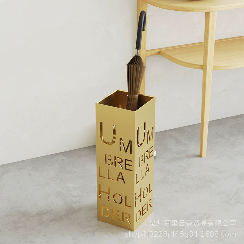 Creative letters Golden Iron Education Office Umbrella House House Furnishing Barrel Putting Umbrella Company Hotel Cross-border