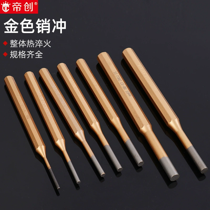 Оптовый набор цилиндрических пробойников от производителя, набор центровочных пробойников из 6 предметов, пробойники для отверстий 3-10 мм, плоский долото-пробойник.