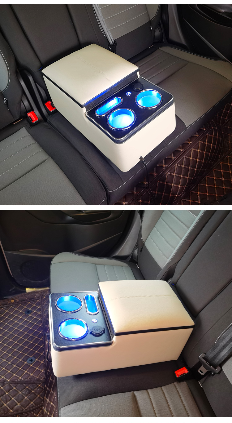Car Universal Rear Armrest Box, Car Rear Seat Armrest, Second Row Middle Storage Box Interior Modification