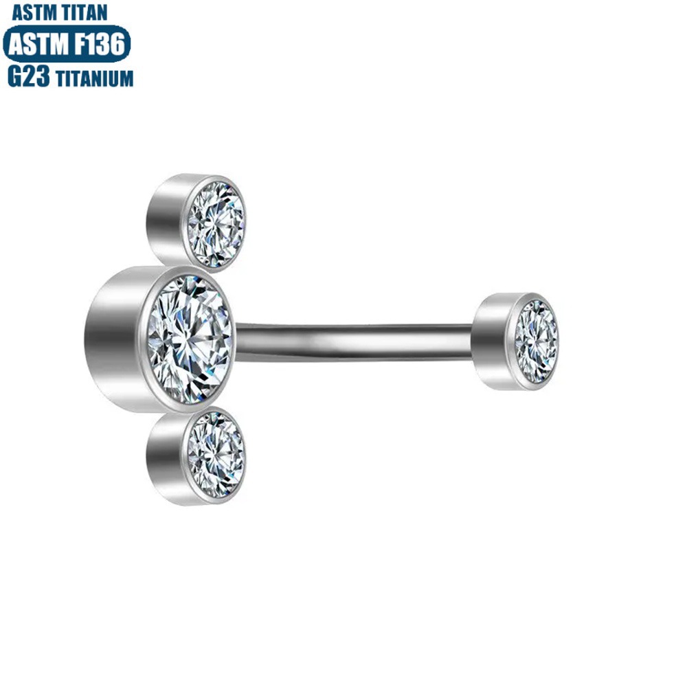 16G labret stud size and finish detail