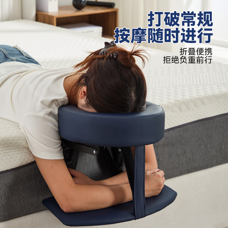 Soporte de masaje flotante cama de masaje doméstica plegable cama de belleza portátil moxibustión fisioterapia ocular almohada de recuperación postoperatoria
