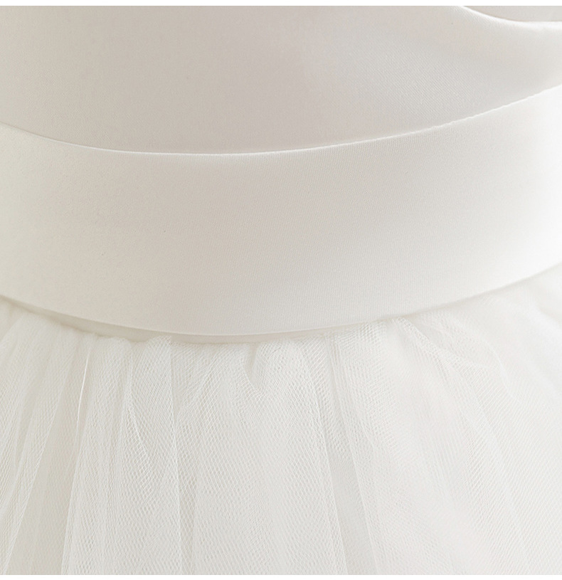 Robe de princesse en maille pour bébé fille avec nœud et col v_voghion.com
