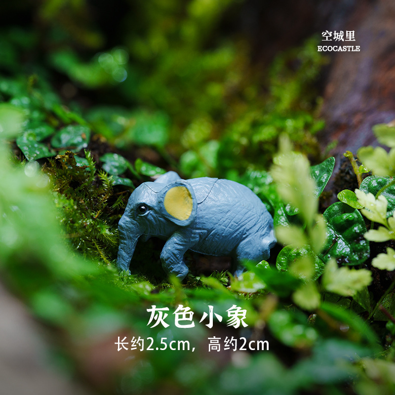 Adornos de micro - paisaje de conejo "en la ciudad vacía" materiales de bricolaje envueltos en macetas de carne decoradas peceras decoradas con adornos de paisaje