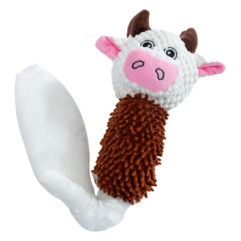 Juguete para mascotas perro molar cuerda de algodón entrenamiento resistente a los mordiscos perros medianos y pequeños que alivian el aburrimiento acompañar el sonido del gato juguete de peluche