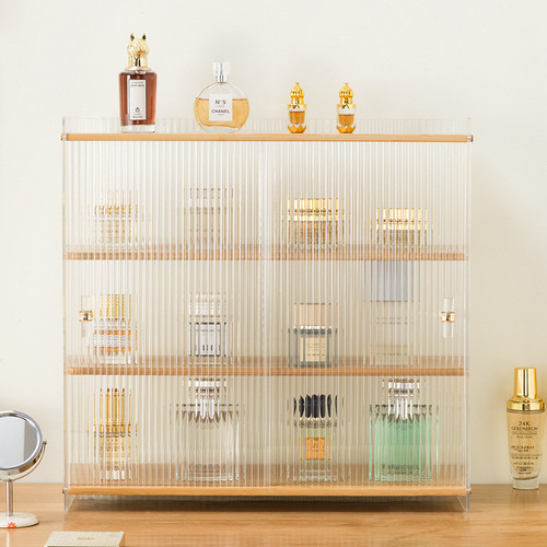 Cosmetic storage box desktop dustproof dressing table skin care product lipstick storage rack transparent acrylic organizing box cabinet