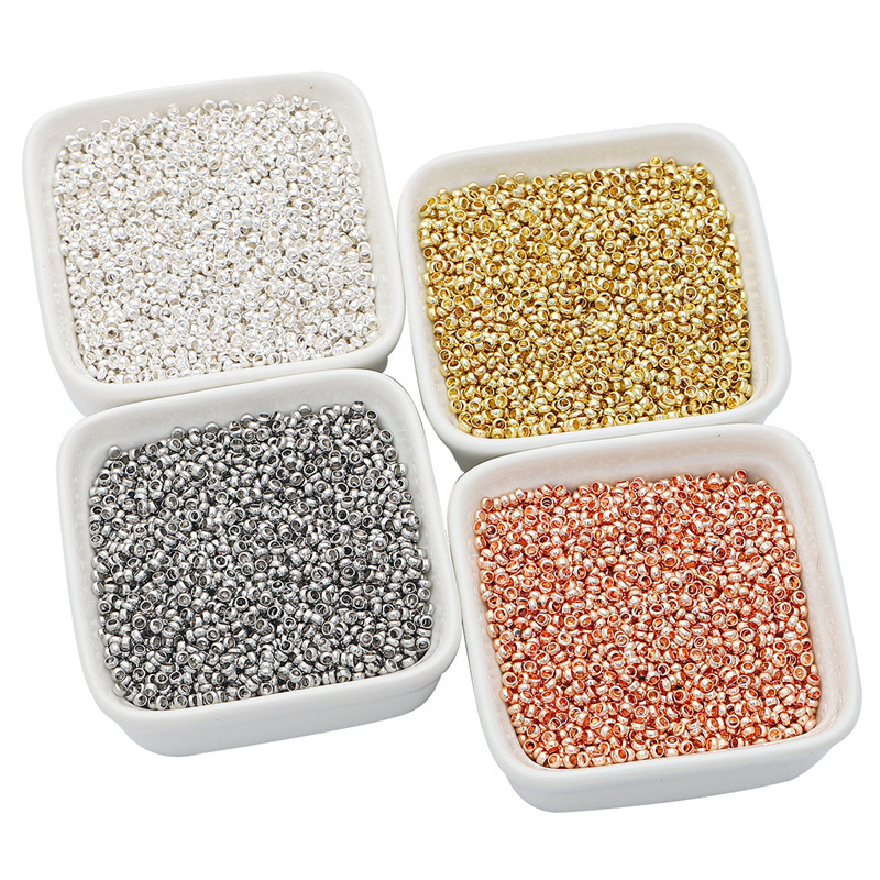 Copper 2.0 positioning beads gold and silver necklace fixed clip tail tube DIY handmade beaded jewelry accessories AliExpress