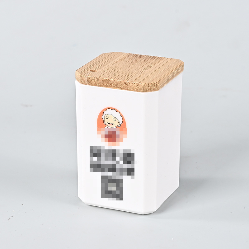 Nuevo tipo de publicidad caja de palillos de dientes restaurantes de alta calidad plástico blanco puro Nan cubierta de madera palillos de dientes al por mayor puede imprimir LOGO