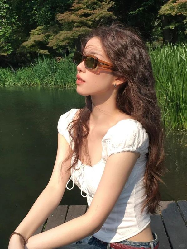美式辣妹泡泡袖夏季新款设计感小众辣妹t恤修身百搭短袖方领上衣|undefined