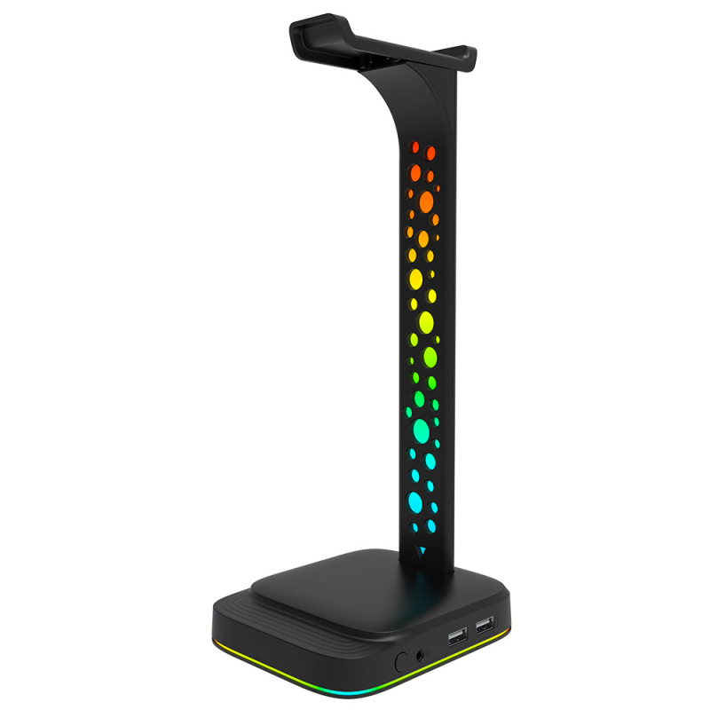 Rgbゲームヘッドフォンホルダーusb発光ホルダー3.5mm多機能展示棚ヘッドフォンホルダー|undefined