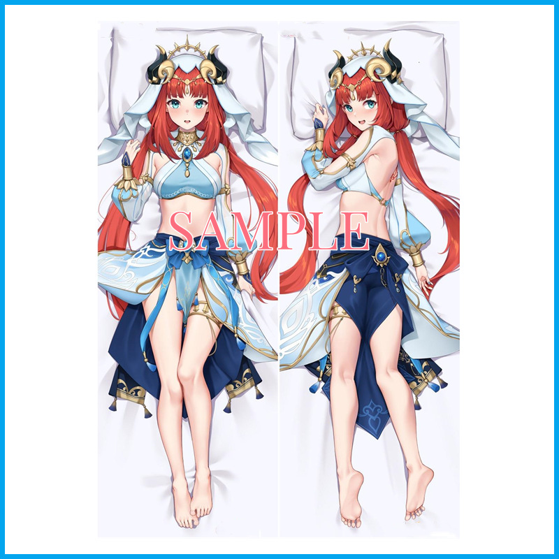Genshin Impact Nilu Helkrops Anime Plush Pude Cover - Samler Cartoon Lang Pude