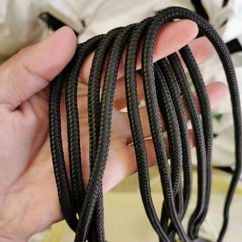 黒ナイロンロープ 黒耐摩耗性ナイロンロープ 編組ロープ バインディングロープ ターポリンロープ ブレーキ広告ロープ|undefined