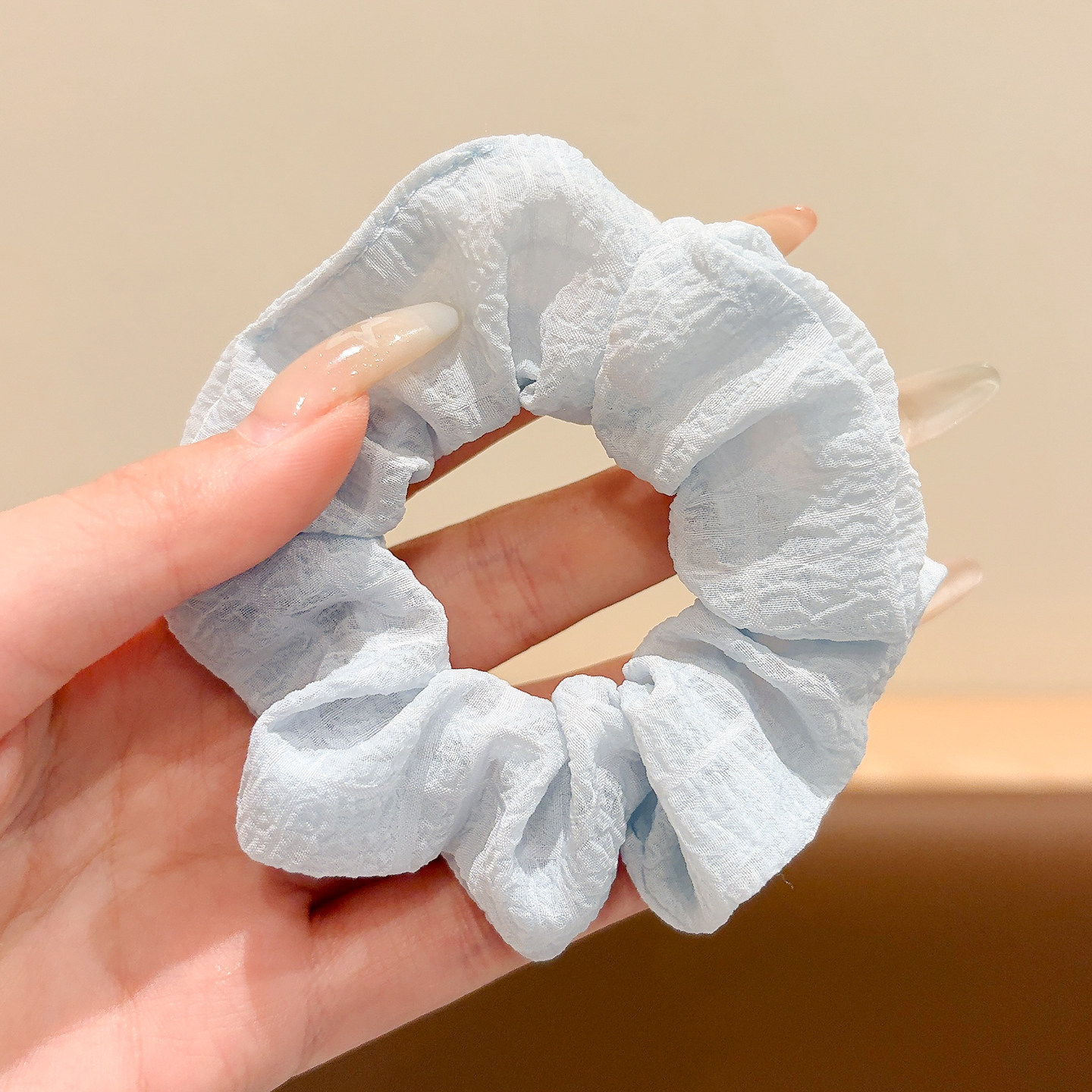 Anillo para el cabello de intestino grueso de gran tamaño coreano, bufanda cuadrada de alta calidad femenina, cuerda para el cabello, banda elástica y duradera, flor de viento perezosa