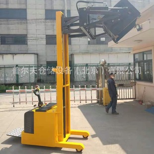 Pulf Electric Clamp Stacker Material Box Turnover Reversal Truck Iron Box Hydraulic Clamp Rotating Forklift