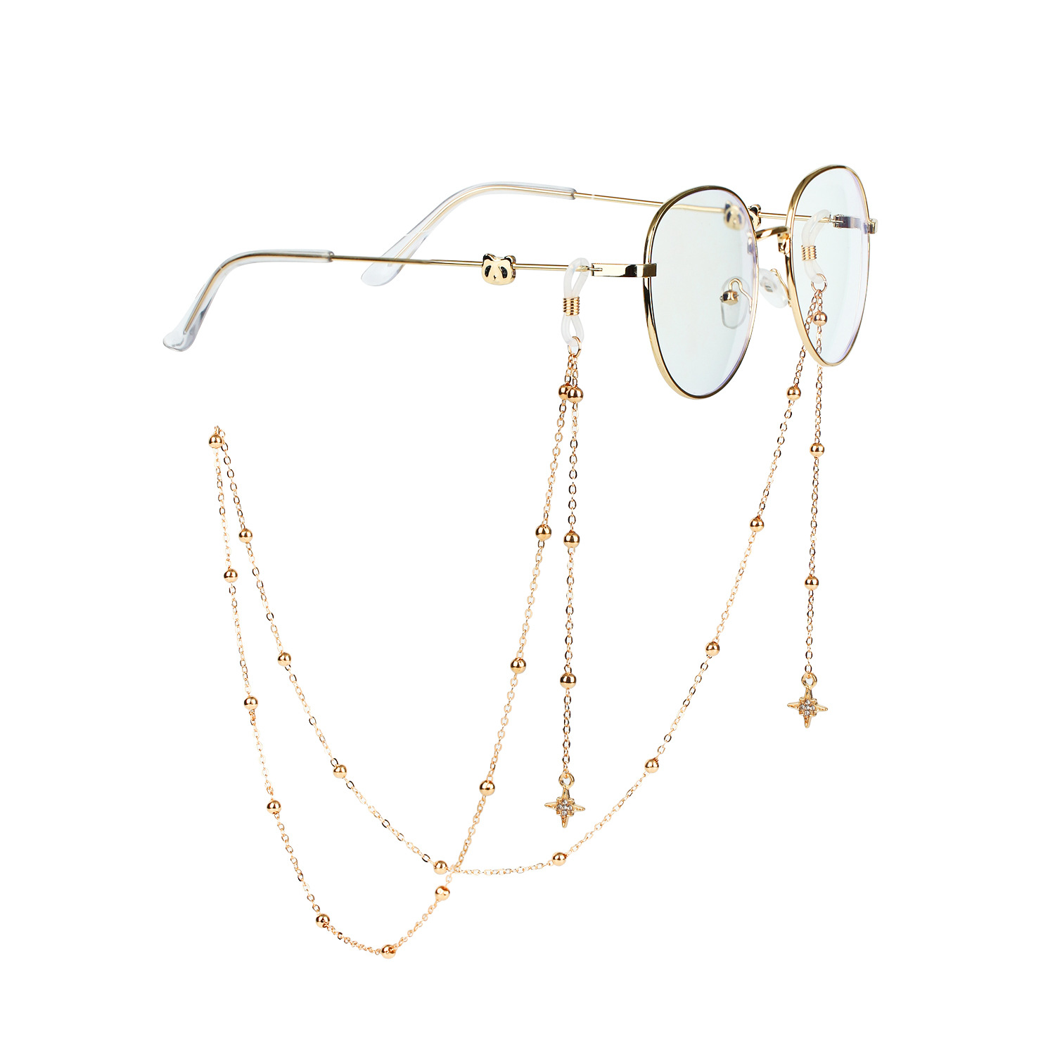 European And American Letter Glasses Chain Fashion Butterfly Shell Glasses Hanging Chain Star Butterfly Sunglasses Chain
