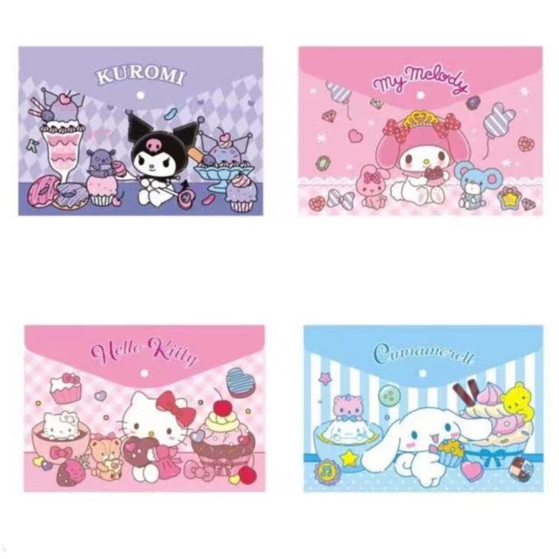 サンリオ家族a4文房具袋かわいいアニメクロミブタン犬美楽ティpvcボタン袋賞品|undefined
