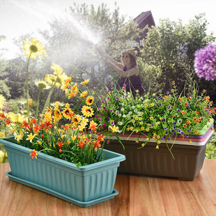 Factory Direct Balcony Planting Strawberry Rectangular Multi-size Plastic Color Flower Pot