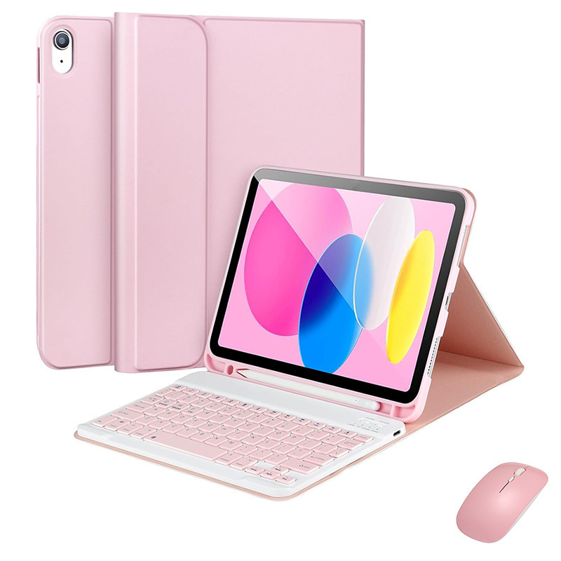 iPad10世代タブレット保護ケースに最適 10.9inch 取り外し可能な Bluetooth キーボード磁気ペンスロットレザーケース第 11 世代|undefined