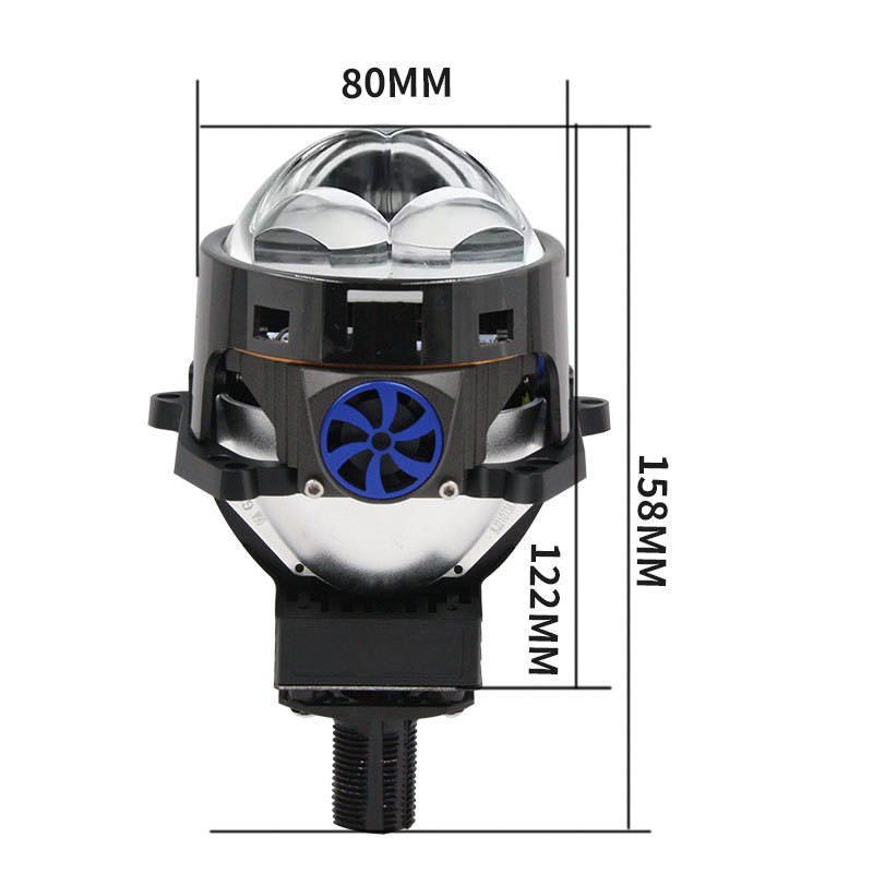 2025 nuevo BS02 LED3.0 sin pérdidas lente de luz dual iluminación delantera LED automóvil de alta potencia doble recta