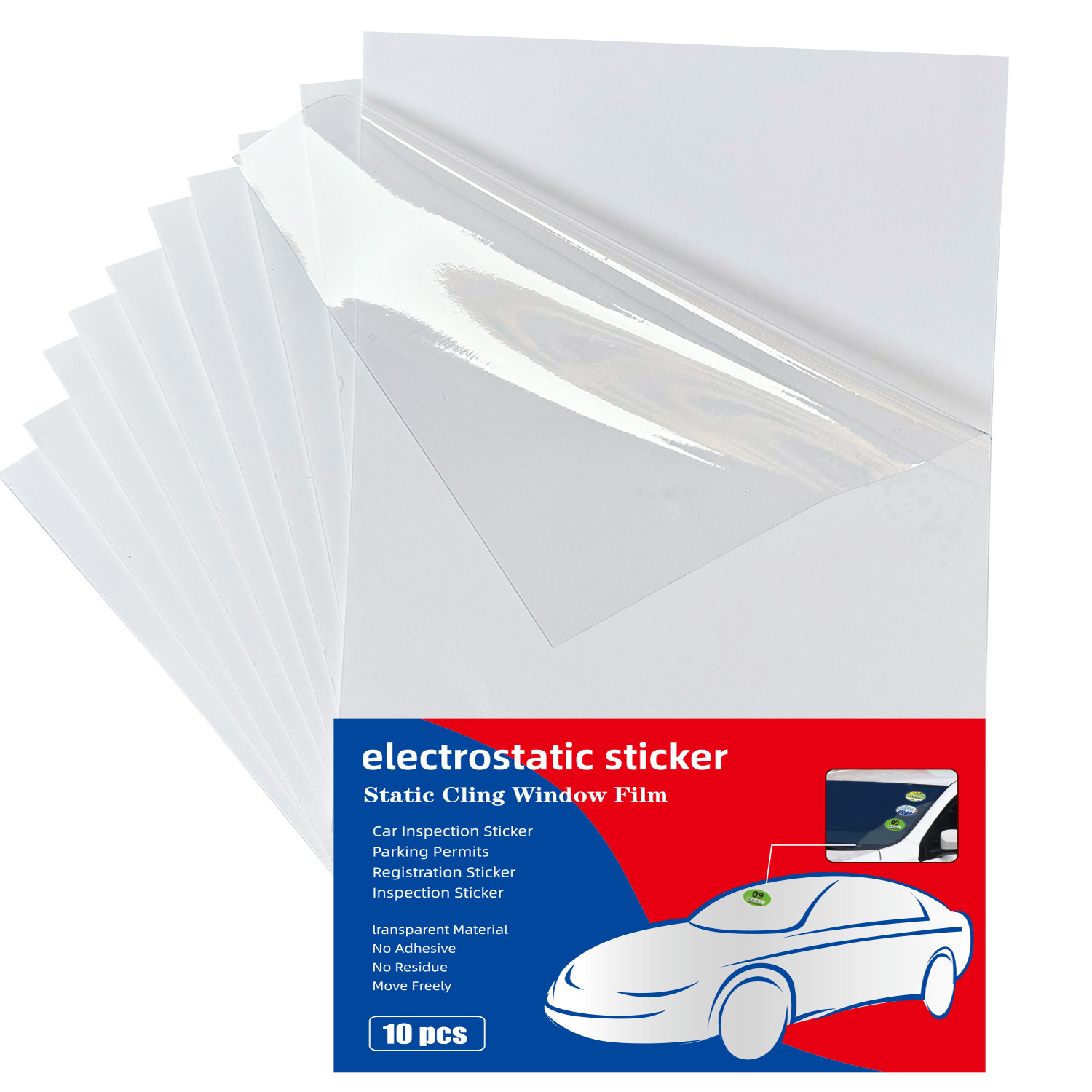 Transparent Electrostatic Sticker For Car Windshield, No Glue Sticker For Window Inspection Pass Holder_voghion.com