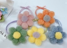 韓國花朵發圈兒童發飾可愛頭繩小女孩不傷發扎頭皮筋頭飾外貿專供