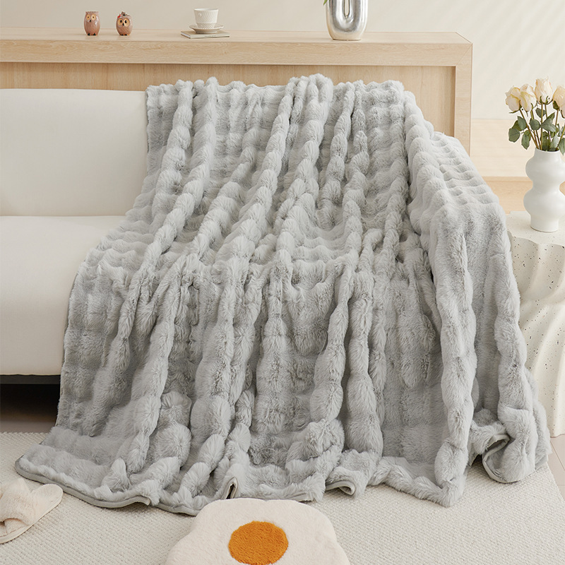 밀크벨벳 단층이불-라이트그레이