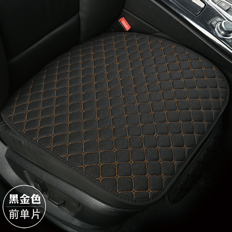 メーカーの自動車の座布団の四季の通気性の亜麻の3つのセットの四角の丸い点の刺繍の小さいモノリシックの通用の座布団|undefined