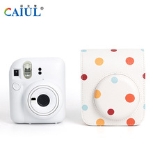 适用拍立得Instax Mini12相机包 新款跨境风潮彩色圆点相机摄影包