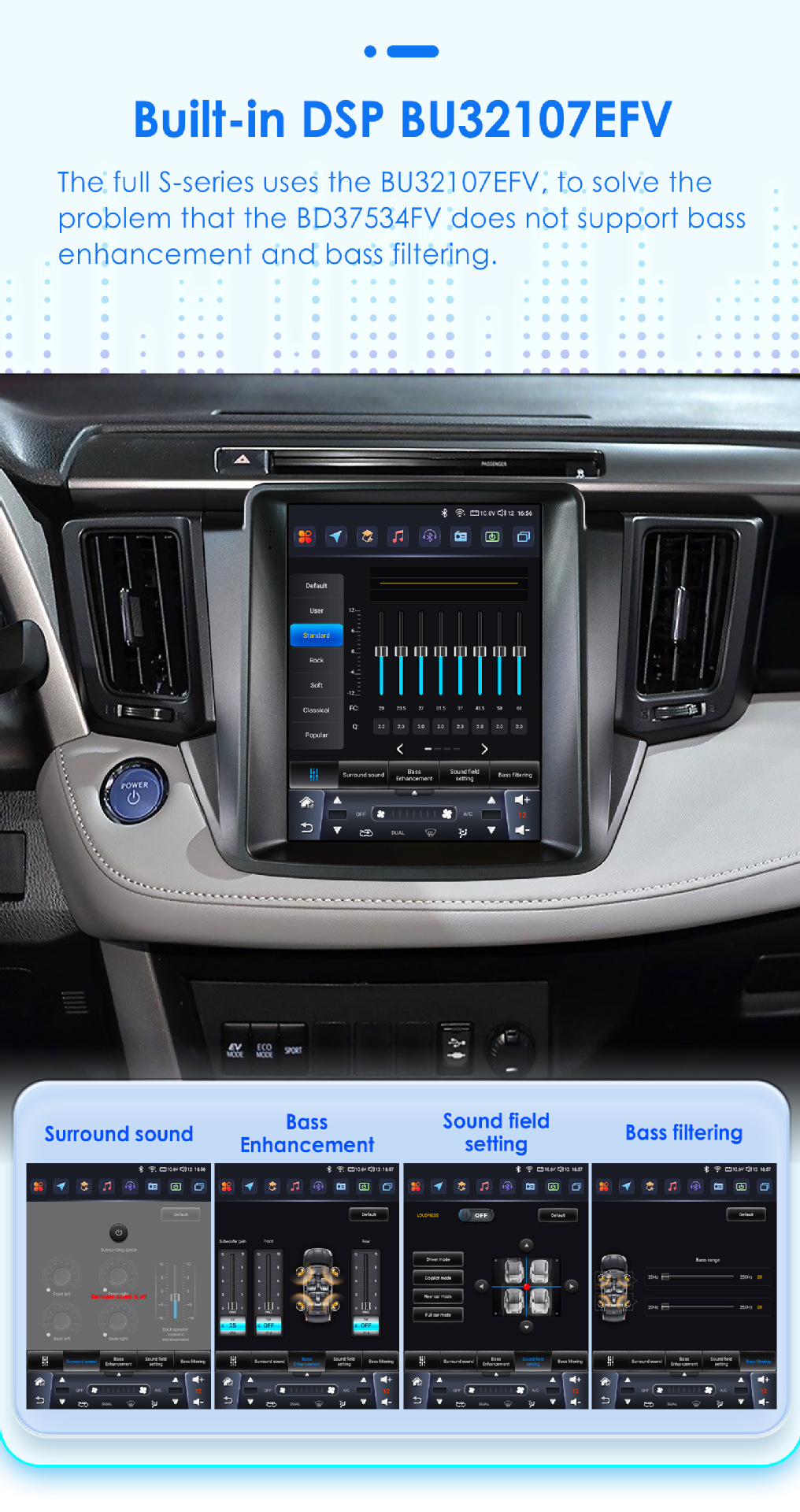 Suitable for 13-18 Toyota Rav4 car radio multimedia player car GPS vertical screen navigator
