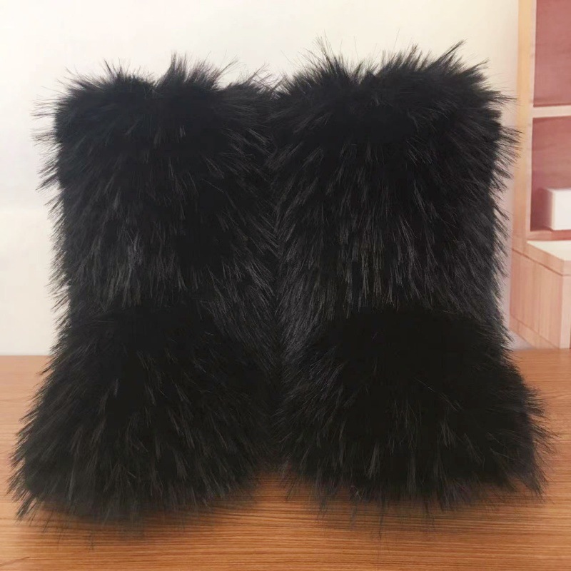 너구리 모피 블랙