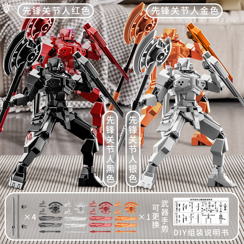 Nuevo Lucky 13 más articulaciones armadura de absorción magnética móvil muñeca guerrero de ensamblaje de deformación mecha modelo juguete