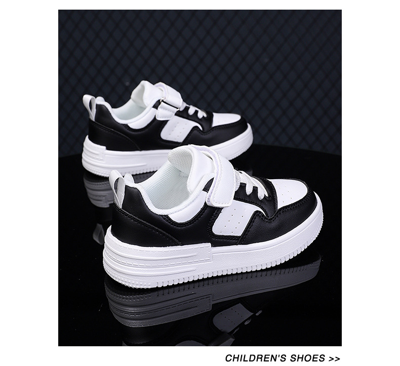 Children's Little White Shoes, Boys' Shoes, Autumn New School Start, Girls' Middle and Big Boys' Low Top Joint Student_voghion.com