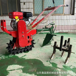 柴油173动力手扶履带开沟趟地微耕机 汽油动力独轮扣半犁地机