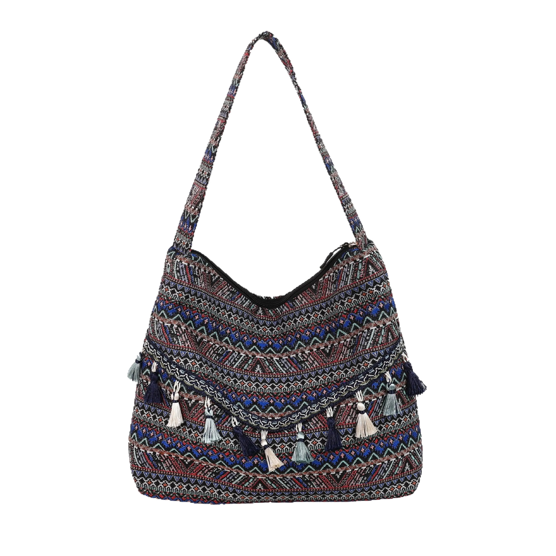 Bolsos de gran capacidad de estilo nacional para mujeres 2025, nueva moda extranjera, bolsas de hombro de borda, bolsas de compras al aire libre