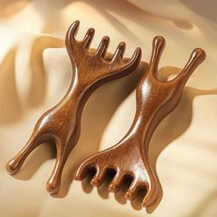 両用鹿角櫛マッサージ櫛が頭の頭皮をくすぐって、療養生のカエルが鼻の神器を疎通させます。