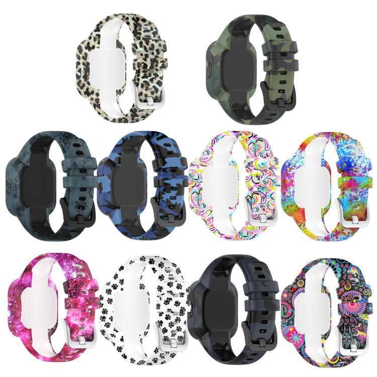 xDfind correa de silicona impresa de hebilla de acero para Garmin Fit JR3 / Garmin Vivofit JR 3